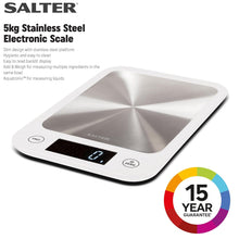 Buy Salter,Salter 1105 SSWHDR Stainless Steel Electronic Kitchen Scale – 5kg Capacity, Slim Digital Design (White) - Gadcet UK | UK | London | Scotland | Wales| Near Me | Cheap | Pay In 3 | Weighing Scale