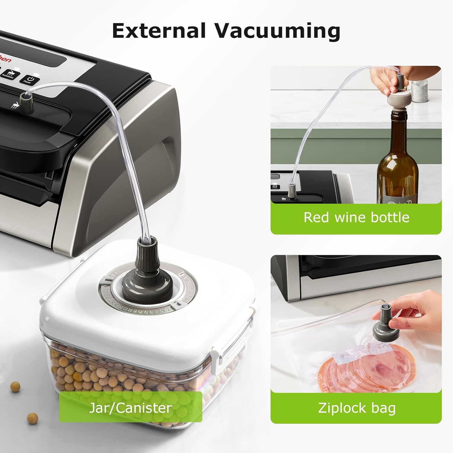 Buy BonsenKitchen,Bonsenkitchen VS4100 Vacuum Sealer Machine – Powerful Globefish Technology, Built-In Cutter & Bag Storage, Low Noise - Gadcet UK | UK | London | Scotland | Wales| Near Me | Cheap | Pay In 3 | Vacuum Sealers