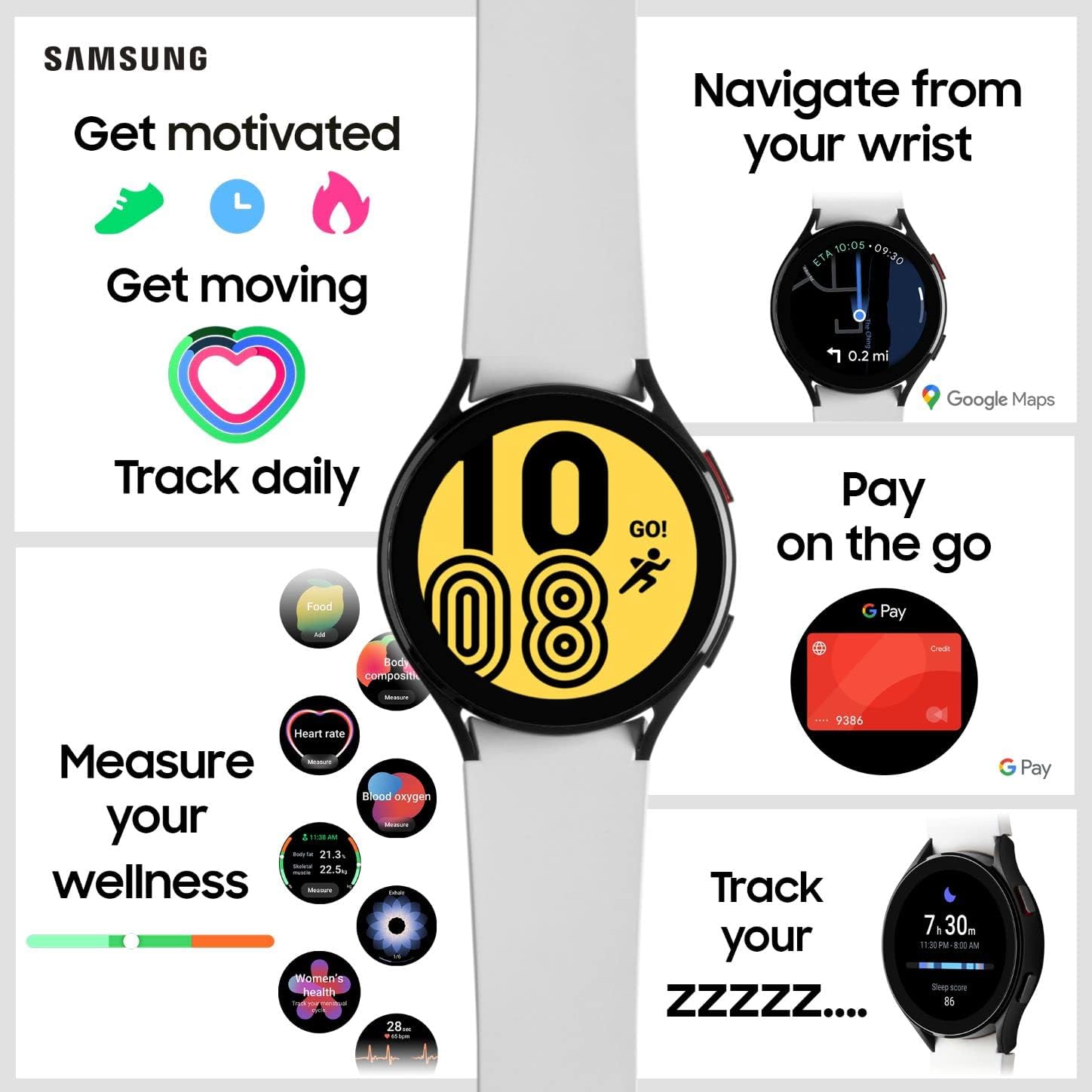 Buy Samsung,Samsung Galaxy Watch4 40mm (GPS & LTE) Smartwatch - Silver - Gadcet UK | UK | London | Scotland | Wales| Near Me | Cheap | Pay In 3 | Smart Watches