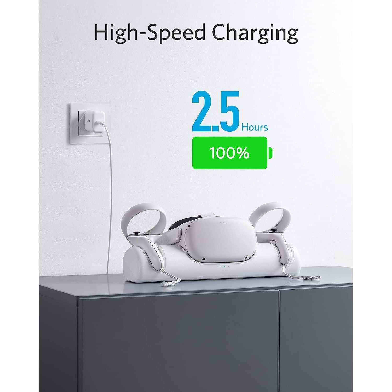 Buy Anker,Anker Charging Dock for Oculus Quest 2, USB-C Charger and Cable - Gadcet.com | UK | London | Scotland | Wales| Ireland | Near Me | Cheap | Pay In 3 | Power Adapters & Chargers