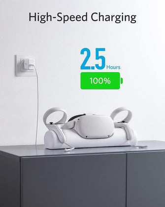 Buy Anker,Anker Charging Dock for Oculus Quest 2, USB-C Charger and Cable - Gadcet.com | UK | London | Scotland | Wales| Ireland | Near Me | Cheap | Pay In 3 | Power Adapters & Chargers