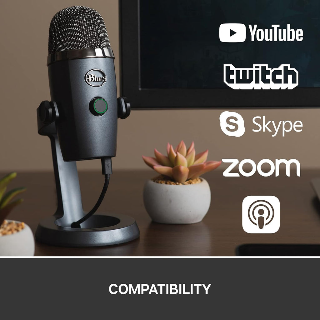 Blue Yeti Nano USB Microphone – Grey | Premium Mic for Streaming, Gami ...