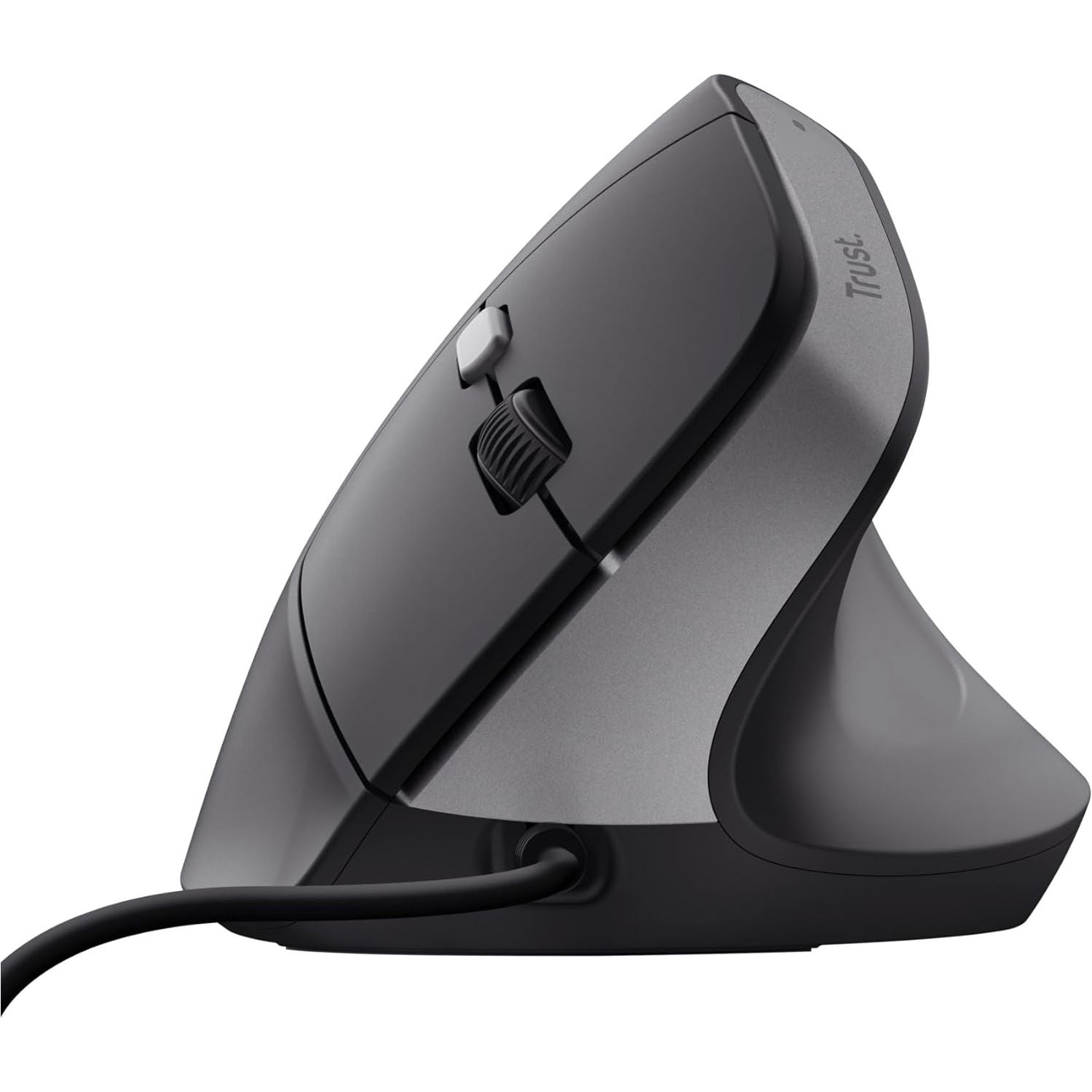 Buy Trust,Trust Yuno Ergonomic Wired Vertical Mouse – Right-Handed, 1.5m USB Cable, 800-2400 DPI, Optical Sensor, 6 Buttons, 60% Recycled Plastic – Black - Gadcet UK | UK | London | Scotland | Wales| Near Me | Cheap | Pay In 3 | Keyboard & Mouse