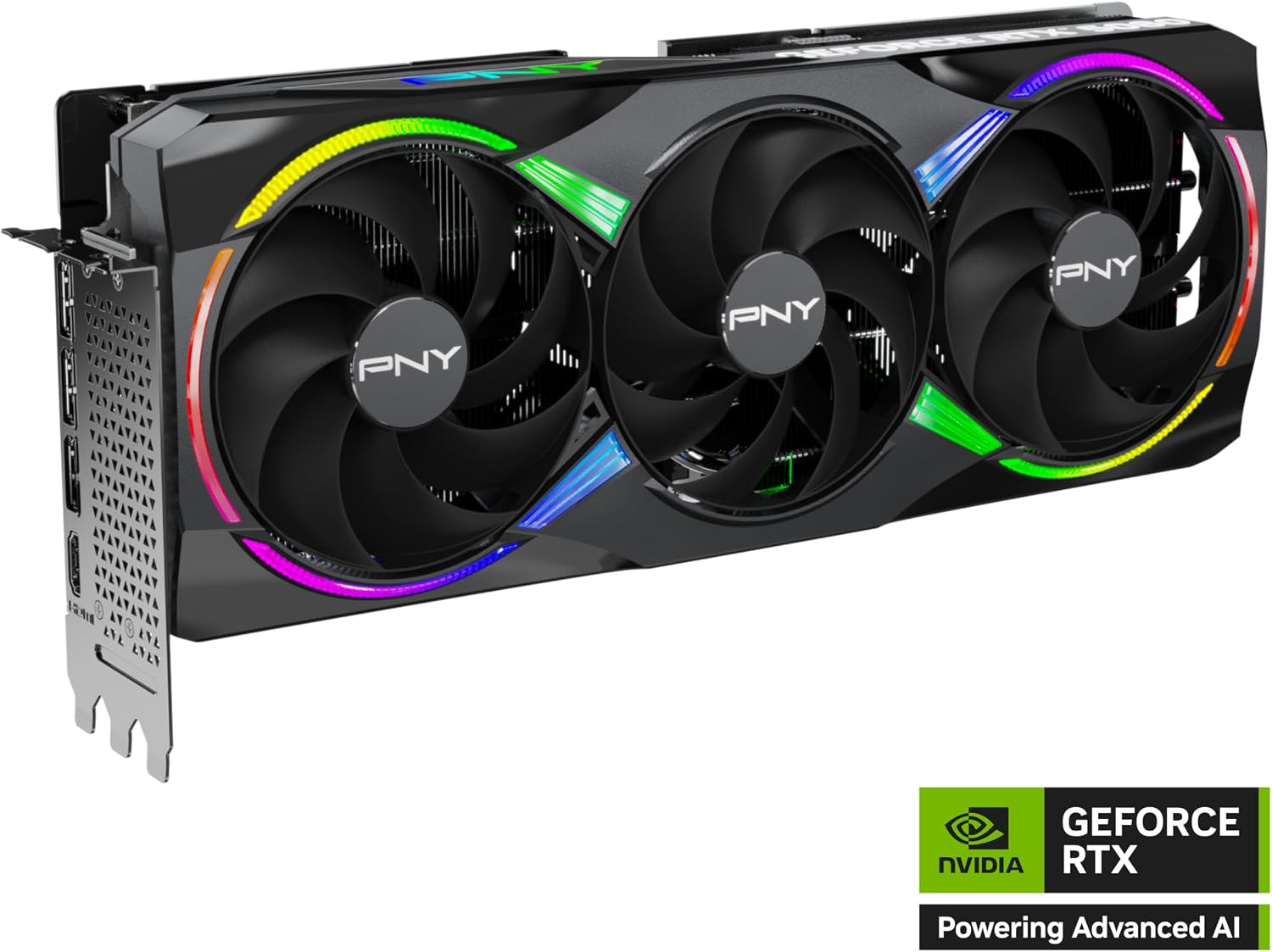 PNY GeForce RTX 5080 ARGB Overclocked Triple Fan 16GB GDDR7 Reflex 2 RTX AI DLSS4