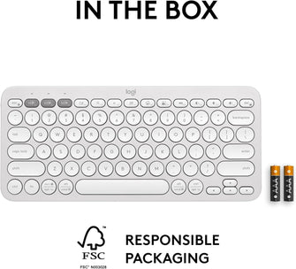 Buy Logitech,Logitech Pebble Keys 2 K380s, Multi-Device Bluetooth Wireless Keyboard with Customisable Shortcuts,Slim and Portable, Easy-Switch for Windows/macOS/iPadOS/Android/Chrome OS, QWERTY UK Layout, White - Gadcet UK | UK | London | Scotland | Wales| Ireland | Near Me | Cheap | Pay In 3 | Keyboards