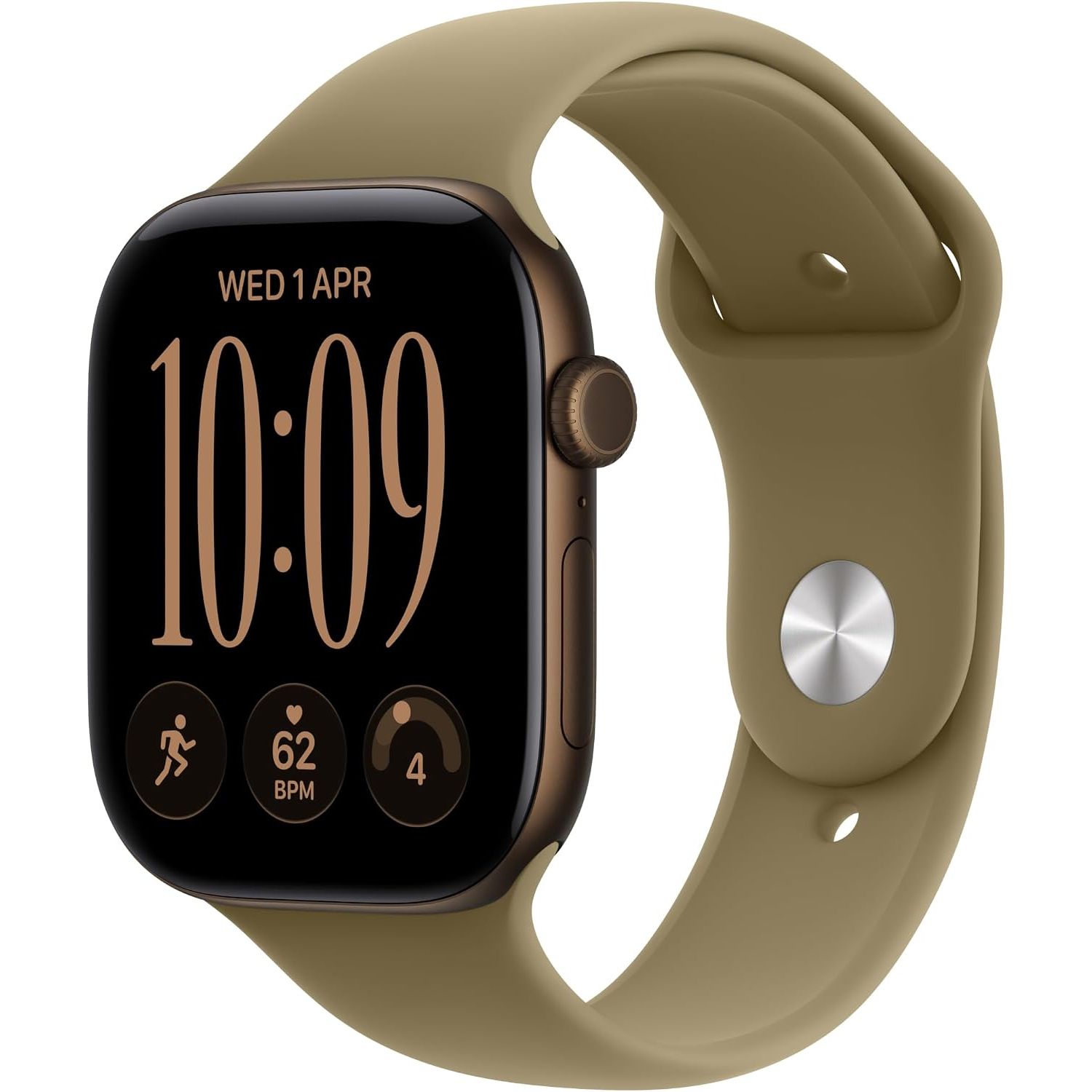 Apple Watch Series 12 GPS + Cellular 46mm Dark Bronze Aluminium with Olive Sport Band M/L