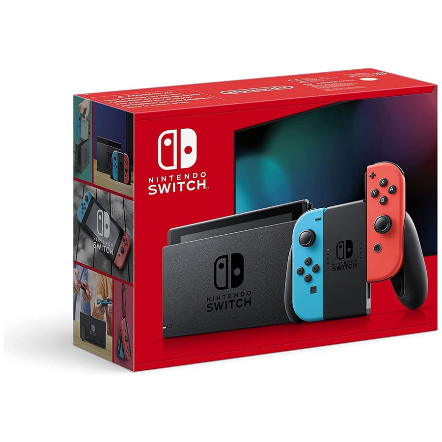 Nintendo Switch switch Nintendo Switch 32GB with Neon Red & Blue Wireless Controllers