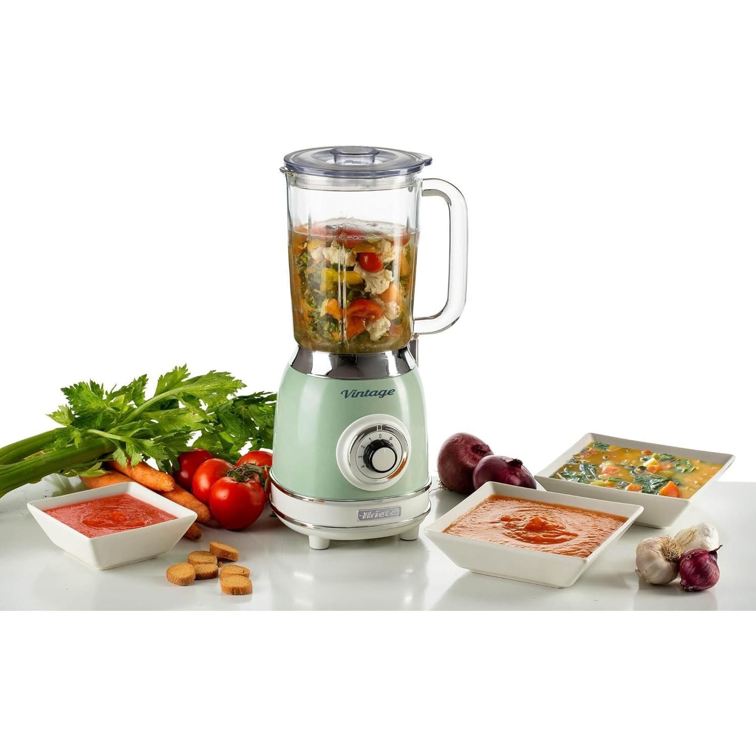 Buy Ariete,Ariete Vintage 58304 Glass Jug Blender – 1000W, 1.5L Capacity, Green - Gadcet UK | UK | London | Scotland | Wales| Near Me | Cheap | Pay In 3 | Food Mixers & Blenders
