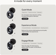 Loop Switch 2 Adjustable Earplugs – 3 Noise Reduction Modes, 20–26dB SNR – Black