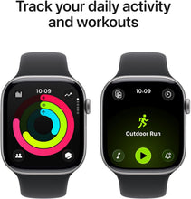Apple Watch Series 11 GPS 46mm Smartwatch with Space Grey Aluminium Case with Black Sport Band M/L. Sleep Score, Fitness Tracker, Health Monitoring, Always-On Display, Water Resistant
