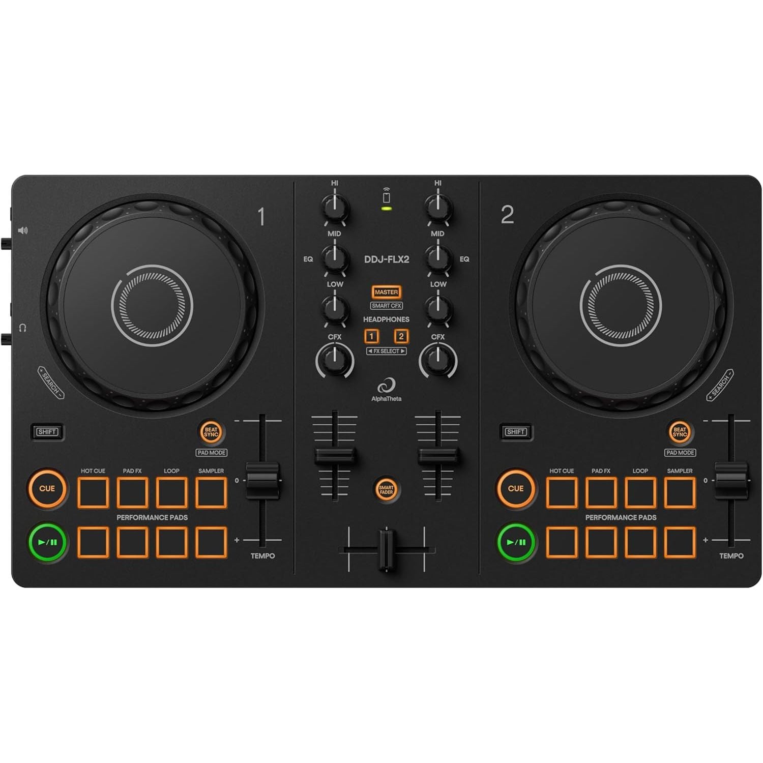 Buy AlphaTheta,AlphaTheta / Pioneer DJ DDJ-FLX2 Beginner DJ Controller – Portable USB-Powered 2-Channel Controller - Gadcet UK | UK | London | Scotland | Wales| Near Me | Cheap | Pay In 3 | DJ Systems