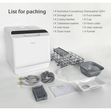 Buy Hermitlux,Hermitlux Mini Countertop Dishwasher 4 Place Settings, 5L Tank, 6 Programs, Touch Control, Baby Care & Fruit Wash - White - Gadcet UK | UK | London | Scotland | Wales| Near Me | Cheap | Pay In 3 | Kitchen Tools & Utensils