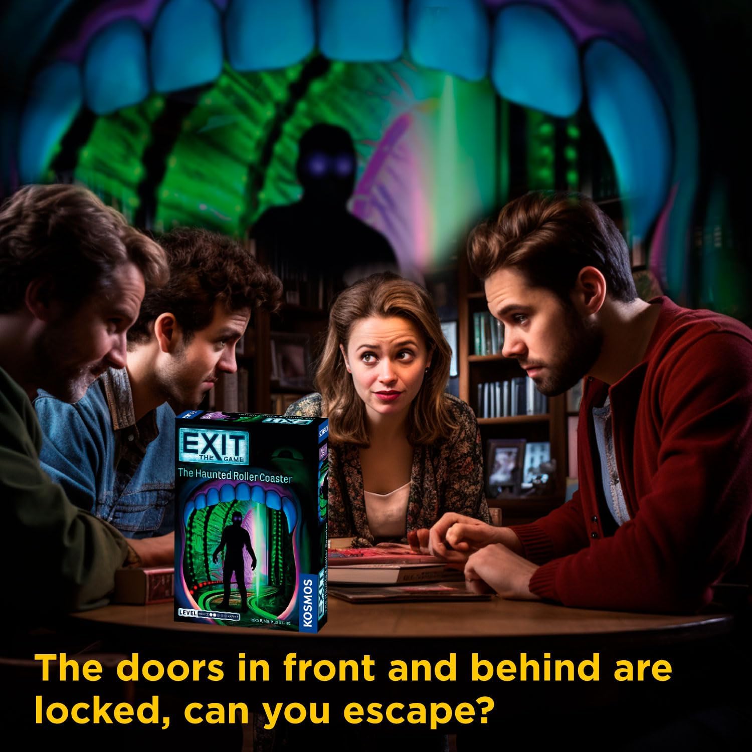 Buy EXIT,Thames & Kosmos EXIT: The Haunted Roller Coaster – Escape Room Game, Level 2/5, Ages 10+, 1–4 Players (697907) - Gadcet UK | UK | London | Scotland | Wales| Near Me | Cheap | Pay In 3 | Toys & Games