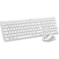 Logitech MK950 Signature Slim Wireless Keyboard and Mouse Combo – QWERTY UK Layout, Multi-Device Bluetooth – White