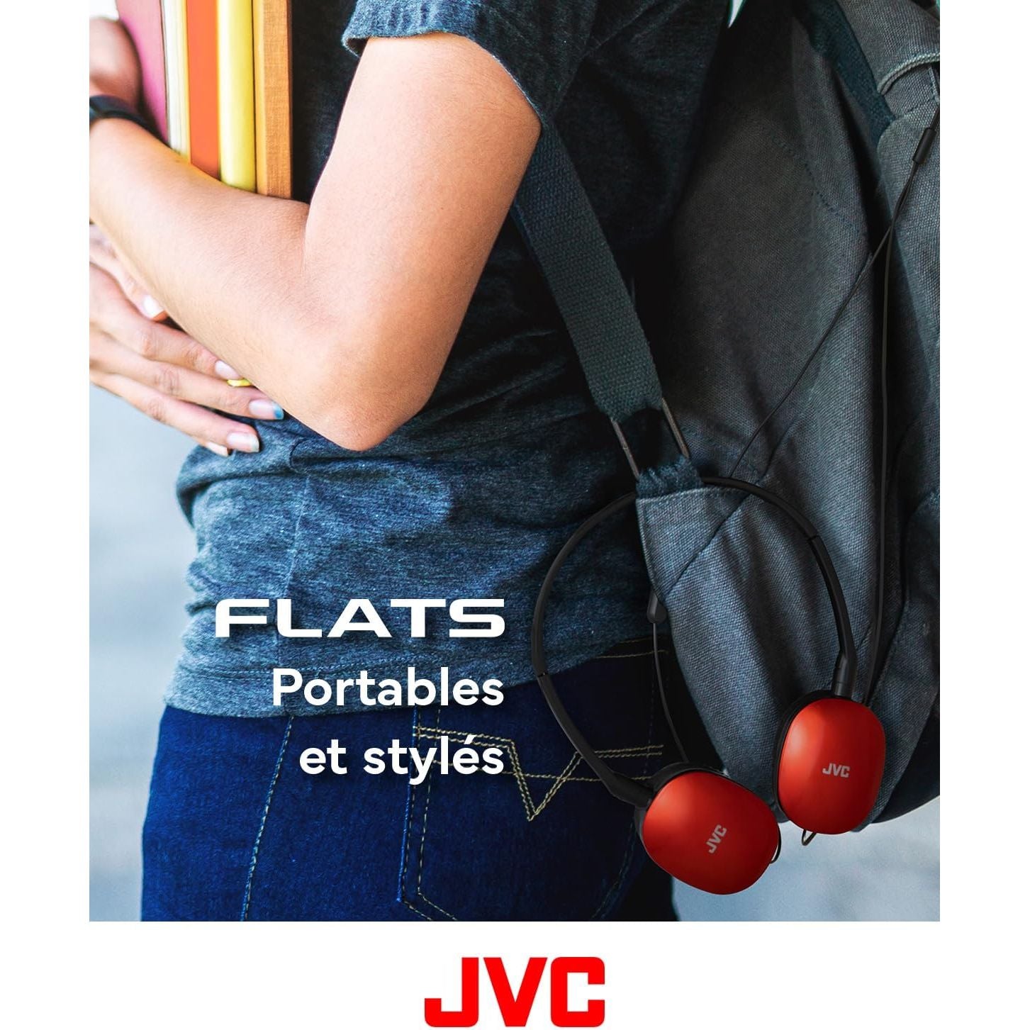 Buy JVC,JVC HA-S160M-R Flats Foldable Compact Headphones - Glossy Red, On/Off Microphone Switch, Ideal for Teleworking & Online Seminars - Gadcet UK | UK | London | Scotland | Wales| Near Me | Cheap | Pay In 3 | Headphones / Headset