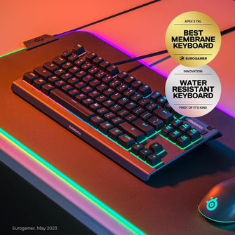 Buy SteelSeries,SteelSeries Apex 3 TKL Wired Gaming Keyboard - Black - Gadcet UK | UK | London | Scotland | Wales| Ireland | Near Me | Cheap | Pay In 3 | Keyboards