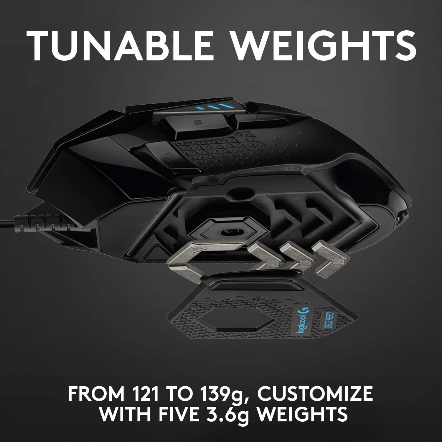 Buy Logitech,Logitech G502 HERO High Performance Wired Gaming Mouse, 25K Sensor, 25,600 DPI, RGB, Adjustable Weights, 11 Programmable Buttons, On-Board Memory, PC/Mac - Black - Gadcet UK | UK | London | Scotland | Wales| Near Me | Cheap | Pay In 3 | Keyboard & Mouse