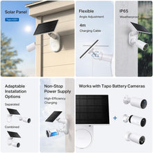 Buy Tapo,Tapo Solar Panel, Flexibly Installed and Angle Adjustment, High-Efficiency 45min Solar Charging for Full Day Usage, IP65 Weatherproof, Works with All Tapo Battery-powered cameras (Tapo A201) - Gadcet UK | UK | London | Scotland | Wales| Near Me | Cheap | Pay In 3 | Batteries