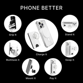 Buy PopSockets,PopSockets Card Holder For Magsafe - Clear White - Gadcet UK | UK | London | Scotland | Wales| Ireland | Near Me | Cheap | Pay In 3 | Mobile Phone Accessories