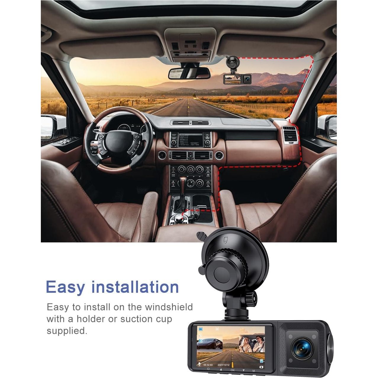 Buy Lagocars,3 Channel 2.5K+1080P+1080P Dash Cam: Front, Rear & Inside with Infrared Night Vision and Parking Monitor for Cars, Trucks, and Taxis - Gadcet UK | UK | London | Scotland | Wales| Near Me | Cheap | Pay In 3 | On-Dash Cameras