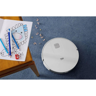 Buy Beko,Beko VRR60314VW Robot Vacuum Cleaner - White/Chrome, 150 Min Run Time, 2000 Pa Suction, 4 Cleaning Modes, Mophead & Water Tank, WiFi/Smartphone Compatible - Gadcet UK | UK | London | Scotland | Wales| Near Me | Cheap | Pay In 3 | Vacuums