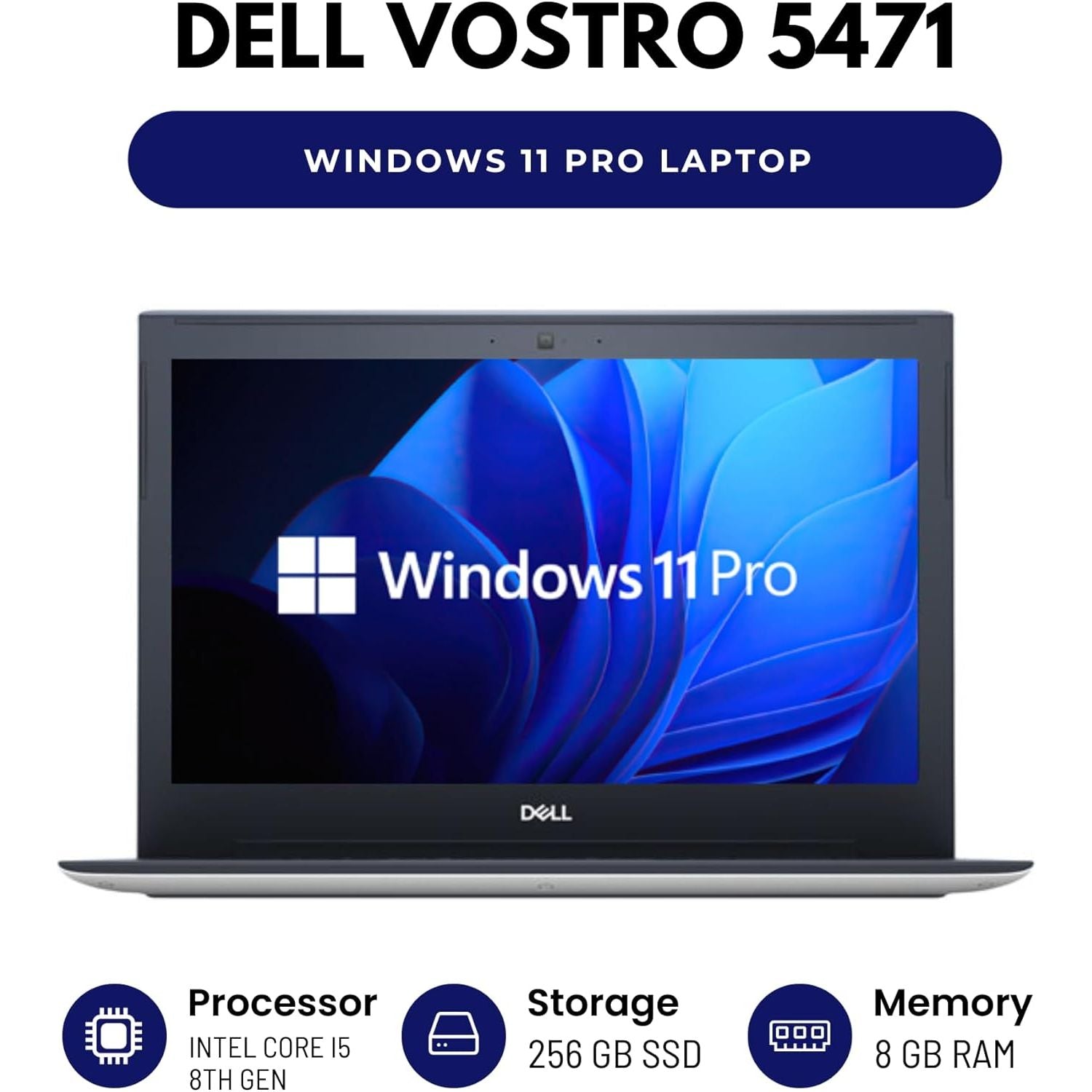Buy Dell,Dell Vostro 14-5471 - i5-8250U, 8GB RAM, 256GB SSD, 14", Silver - Gadcet UK | UK | London | Scotland | Wales| Near Me | Cheap | Pay In 3 | Laptops