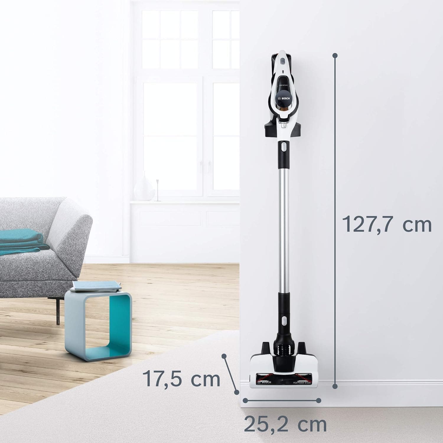 Buy Bosch,Bosch BCS122GB Unlimited Serie | 8 - Rechargeable Cordless and Lightweight Vacuum Cleaner for Multiple Surfaces with Two Interchangeable Power For All Battery Packs and Quick Charger,White - Gadcet UK | UK | London | Scotland | Wales| Ireland | Near Me | Cheap | Pay In 3 | Vacuum Cleaner
