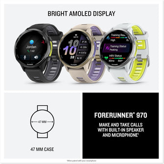 Buy Garmin,Garmin Forerunner 970 – Premium GPS Running & Triathlon Smartwatch with AMOLED Display, Built-in LED Flashlight, Titanium Case, Whitestone/Translucent Amp Yellow Band - Gadcet UK | UK | London | Scotland | Wales| Near Me | Cheap | Pay In 3 | Smart Watches