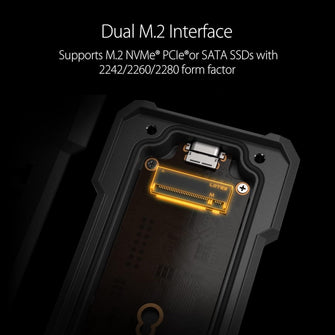 Buy ASUS,ASUS TUF Gaming A1—USB-C 3.2 Gen 2x1 SSD enclosure(SSD case), dual M.2 NVMe PCIe and SATA interfaces, M.2 Q-Latch for easy installation, MIL-STD-810H drop resistance, IP68 water and dust resistance - Gadcet UK | UK | London | Scotland | Wales| Ireland | Near Me | Cheap | Pay In 3 | Computer Accessories