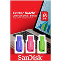 Buy SanDisk,SanDisk Cruzer Blade USB Flash Drive 16GB (3 Pack) | USB 2.0 Memory Stick | Blue, Pink & Green - Gadcet UK | UK | London | Scotland | Wales| Near Me | Cheap | Pay In 3 | USB Flash Drives