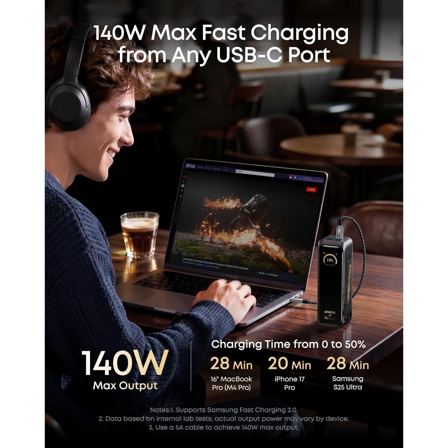Buy Anker,Anker Prime Power Bank Black Myth: Wukong Edition 20,100mAh 220W - Gadcet UK | UK | London | Scotland | Wales| Near Me | Cheap | Pay In 3 | Power Adapters & Chargers