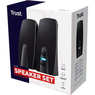 Buy Trust,Trust Almo 2.0 PC Speaker Set – 10W Peak Power, USB Powered, 3.5mm Audio Connection, Clear Sound for PC, Laptop & Mac – Black - Gadcet UK | UK | London | Scotland | Wales| Near Me | Cheap | Pay In 3 | Speaker