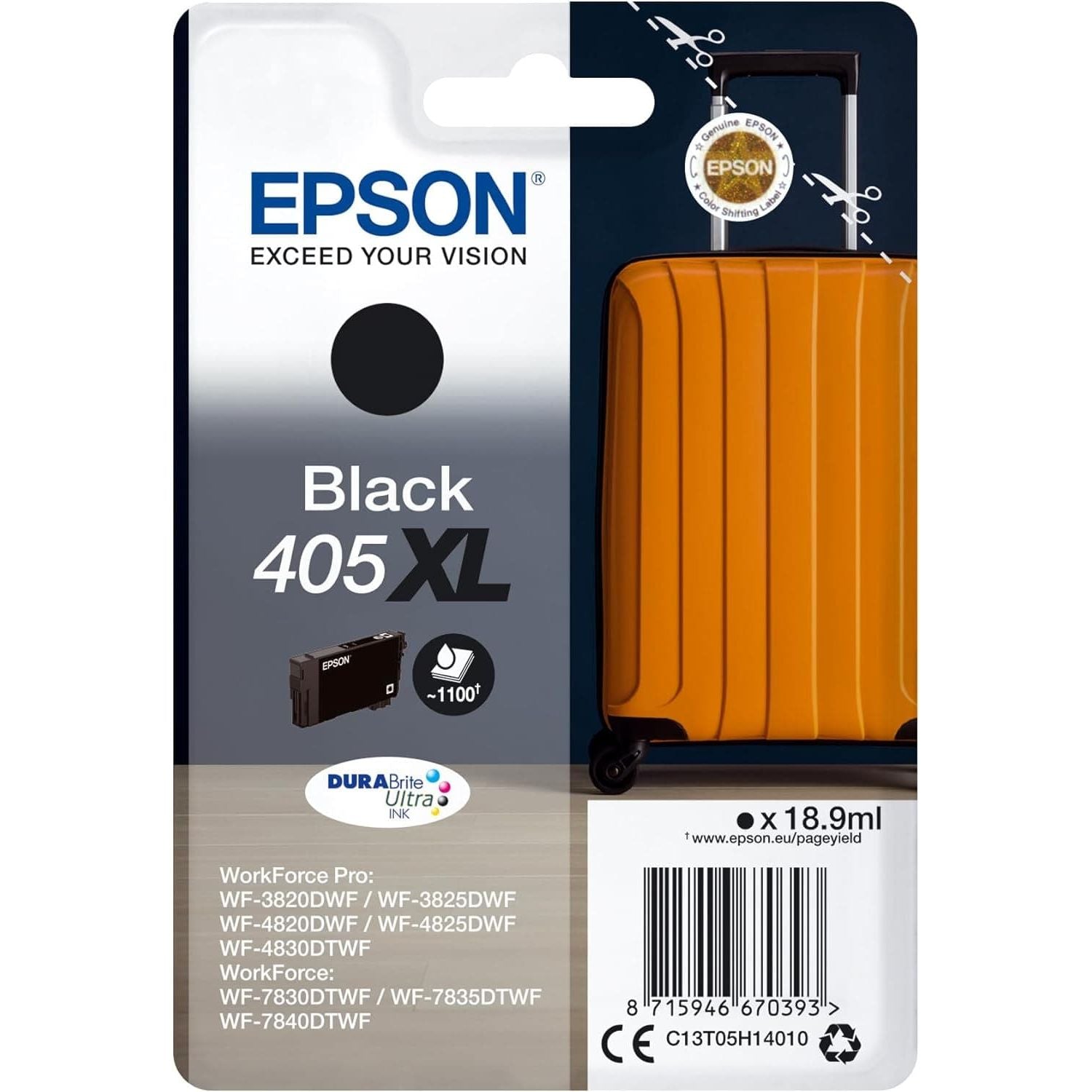 Buy Epson,Epson 405XL Black Suitcase High Yield Genuine, DURABrite Ultra Ink,XL High Capacity - Gadcet UK | UK | London | Scotland | Wales| Near Me | Cheap | Pay In 3 | Toner & Inkjet Cartridges