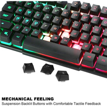 Buy Bakth,BAKTH Rainbow LED Backlit Gaming Keyboard & Mouse Combo – Mechanical-Feel USB Wired Set - Gadcet UK | UK | London | Scotland | Wales| Near Me | Cheap | Pay In 3 | Keyboard & Mouse Set