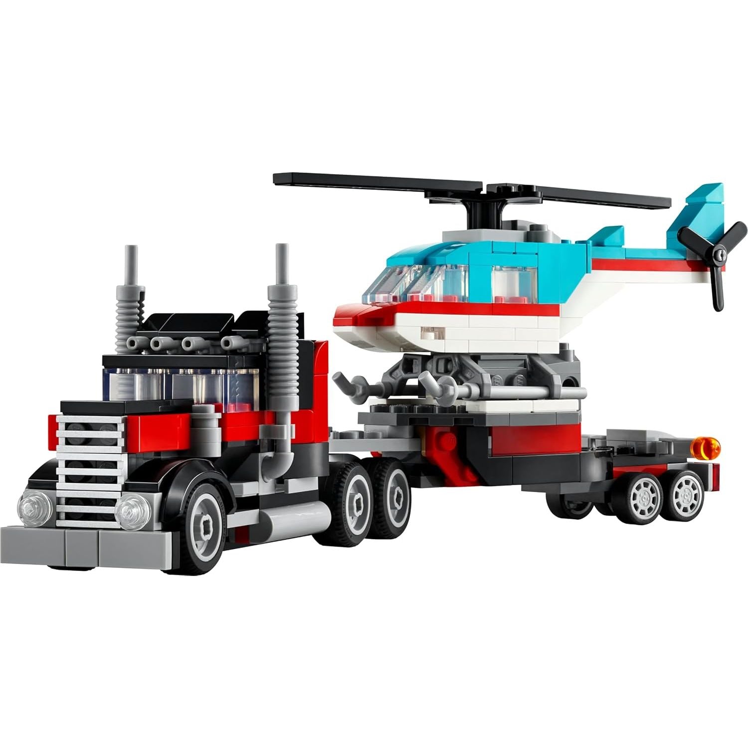 Buy LEGO,LEGO Creator 3in1 Flatbed Truck with Helicopter – Set 31146 – Build Propeller Plane, Fuel Lorry, Hot Rod & SUV - Gadcet UK | UK | London | Scotland | Wales| Near Me | Cheap | Pay In 3 | Building Toys