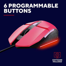 Buy Trust,Trust GXT 109P Felox Gaming Mouse – 6 Programmable Buttons, RGB Lighting, 200-6400 DPI, USB, Pink - Gadcet UK | UK | London | Scotland | Wales| Near Me | Cheap | Pay In 3 | Mice & Trackballs