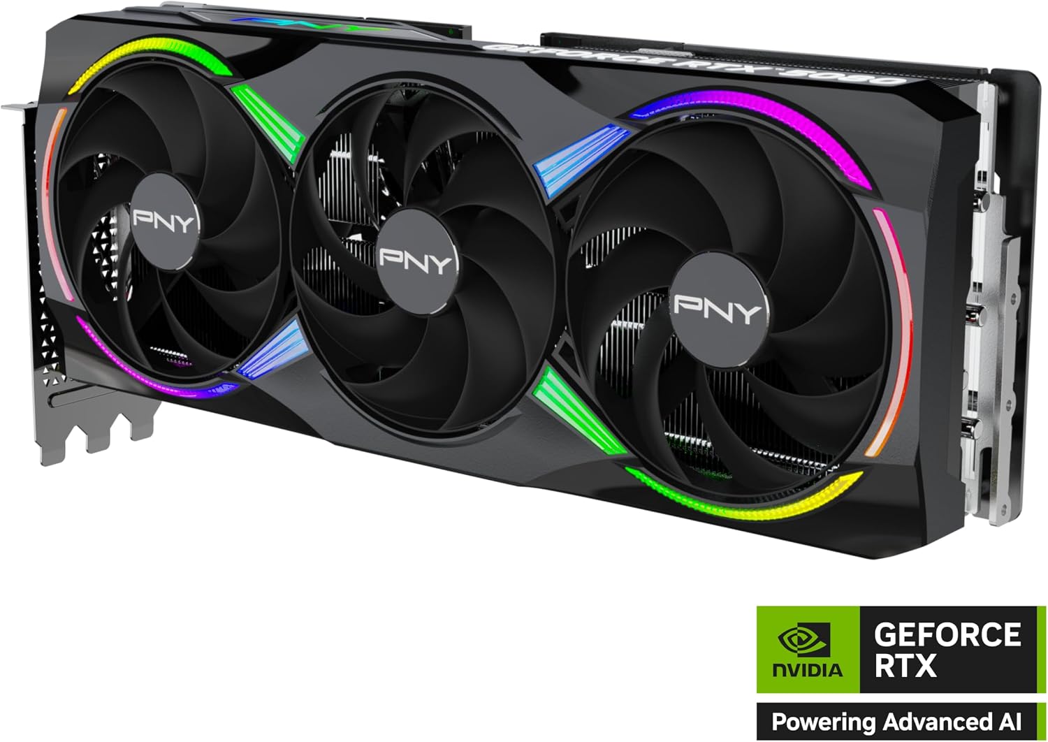 PNY GeForce RTX 5080 ARGB Overclocked Triple Fan 16GB GDDR7 Reflex 2 RTX AI DLSS4