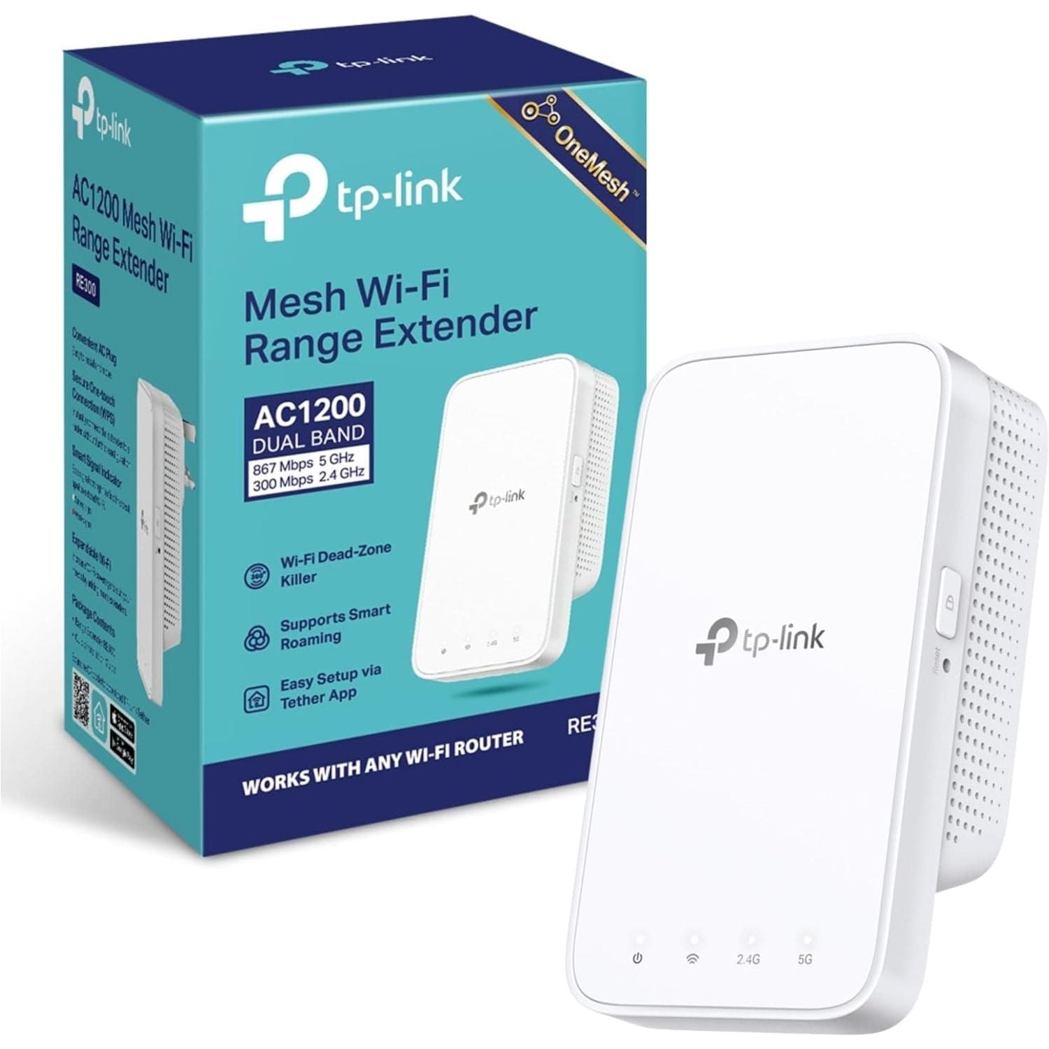 Buy TP-LINK,TP-Link RE300 AC1200Mbps WiFi Extender Booster - Gadcet UK | UK | London | Scotland | Wales| Near Me | Cheap | Pay In 3 | Network Cards & Adapters