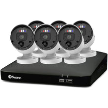 Buy Swann,Swann Master-Series 4K HD 8-Channel NVR Security System with 2TB HDD, 6 PoE Indoor/Outdoor Wired CCTV Cameras, Color Night Vision, Heat & Motion Detection, Spotlights, Flashing Lights - 879906 - Gadcet UK | UK | London | Scotland | Wales| Near Me | Cheap | Pay In 3 | Security Monitors & Recorders