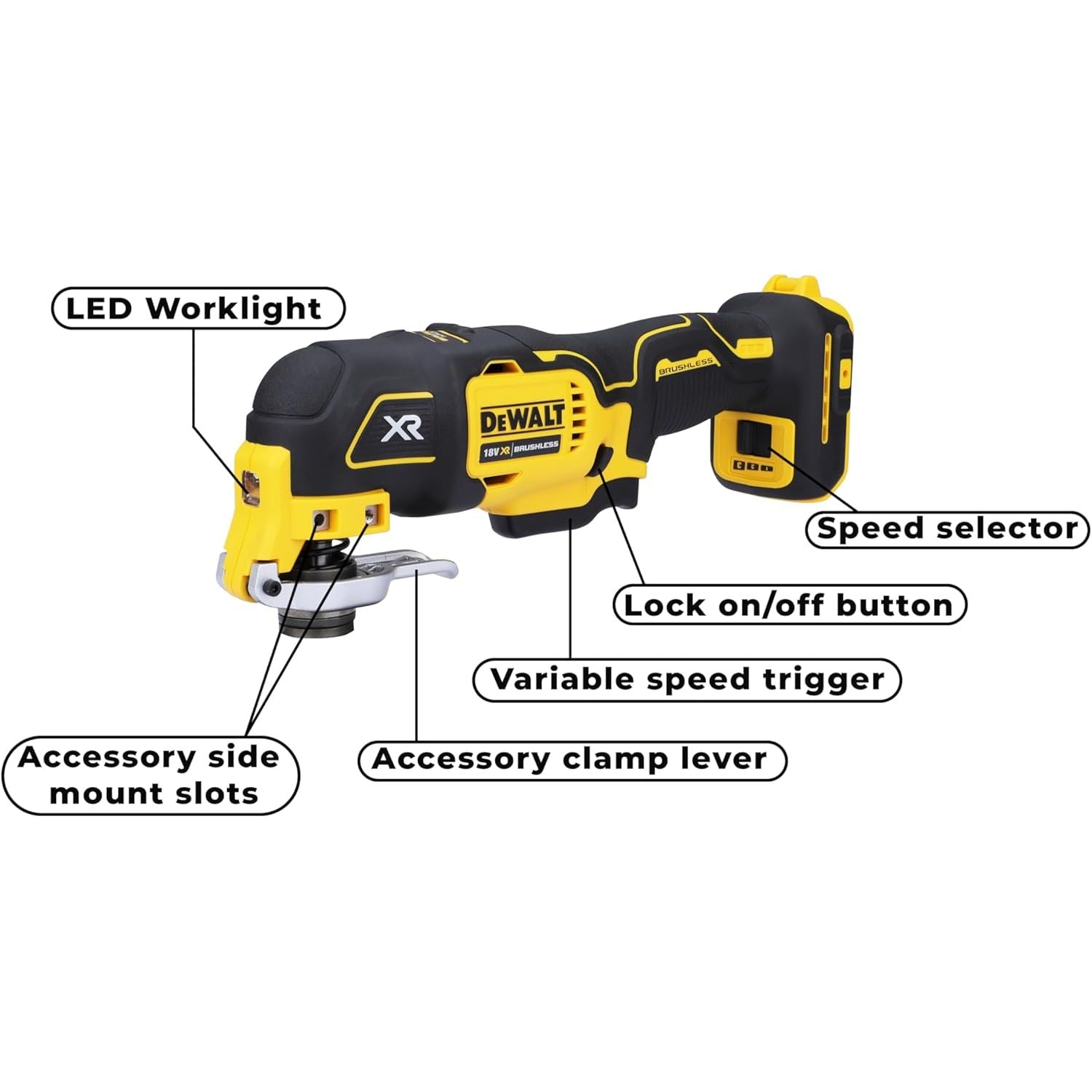 Buy DeWALT,DeWalt DCS356N 18V XR Brushless Multi-Tool: The Ultimate Solution for Precision and Versatility - Gadcet UK | UK | London | Scotland | Wales| Near Me | Cheap | Pay In 3 | Multifunction Power Tools