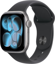 Apple Watch Series 11 GPS 42mm – Silver Aluminium Case with Black Sport Band