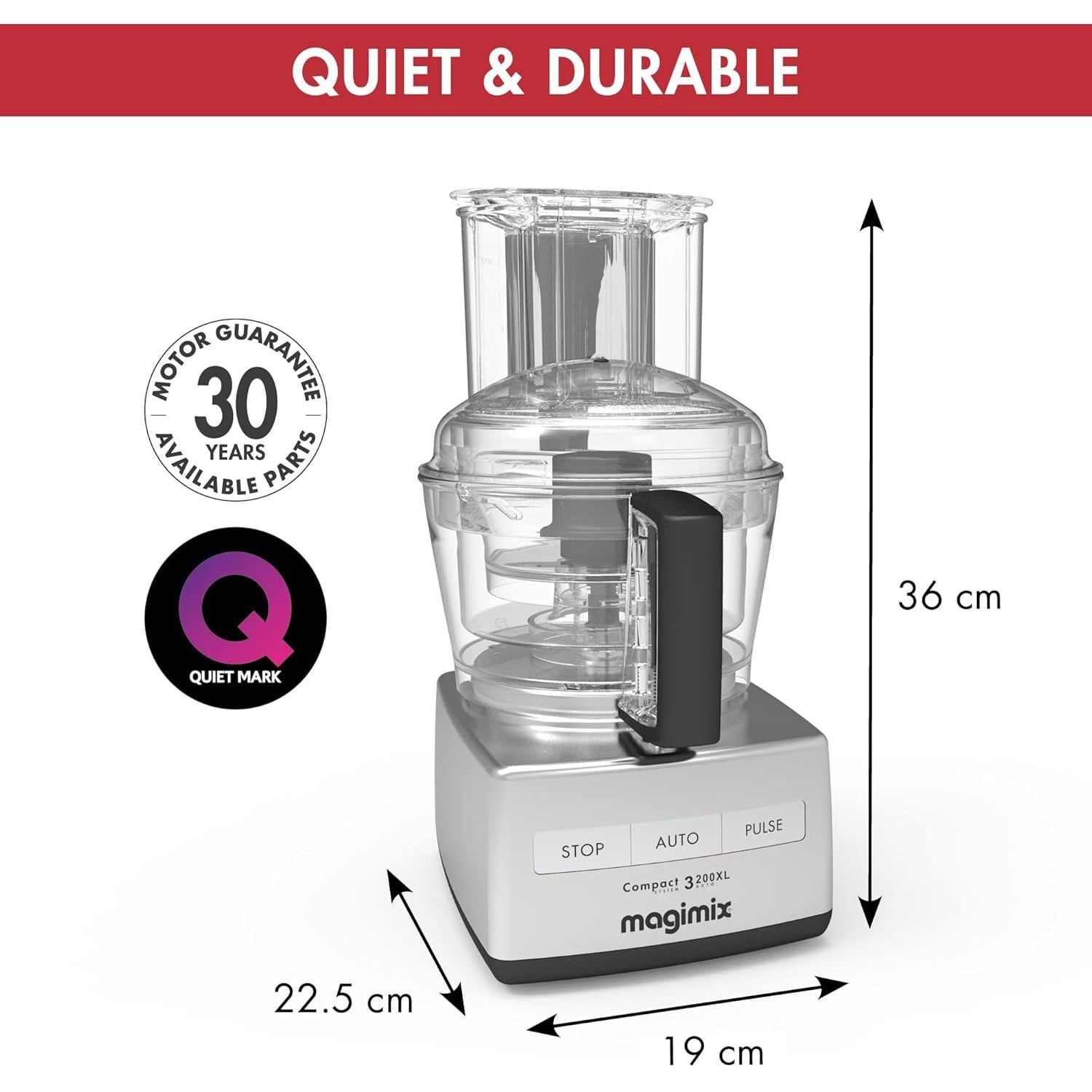 Buy Magimix,Magimix 3200XL Food Processor – 6-in-1 Multifunctional Preparation System – Satin Finish (Storage Box Cracked) - Gadcet UK | UK | London | Scotland | Wales| Near Me | Cheap | Pay In 3 | Food Mixers & Blenders