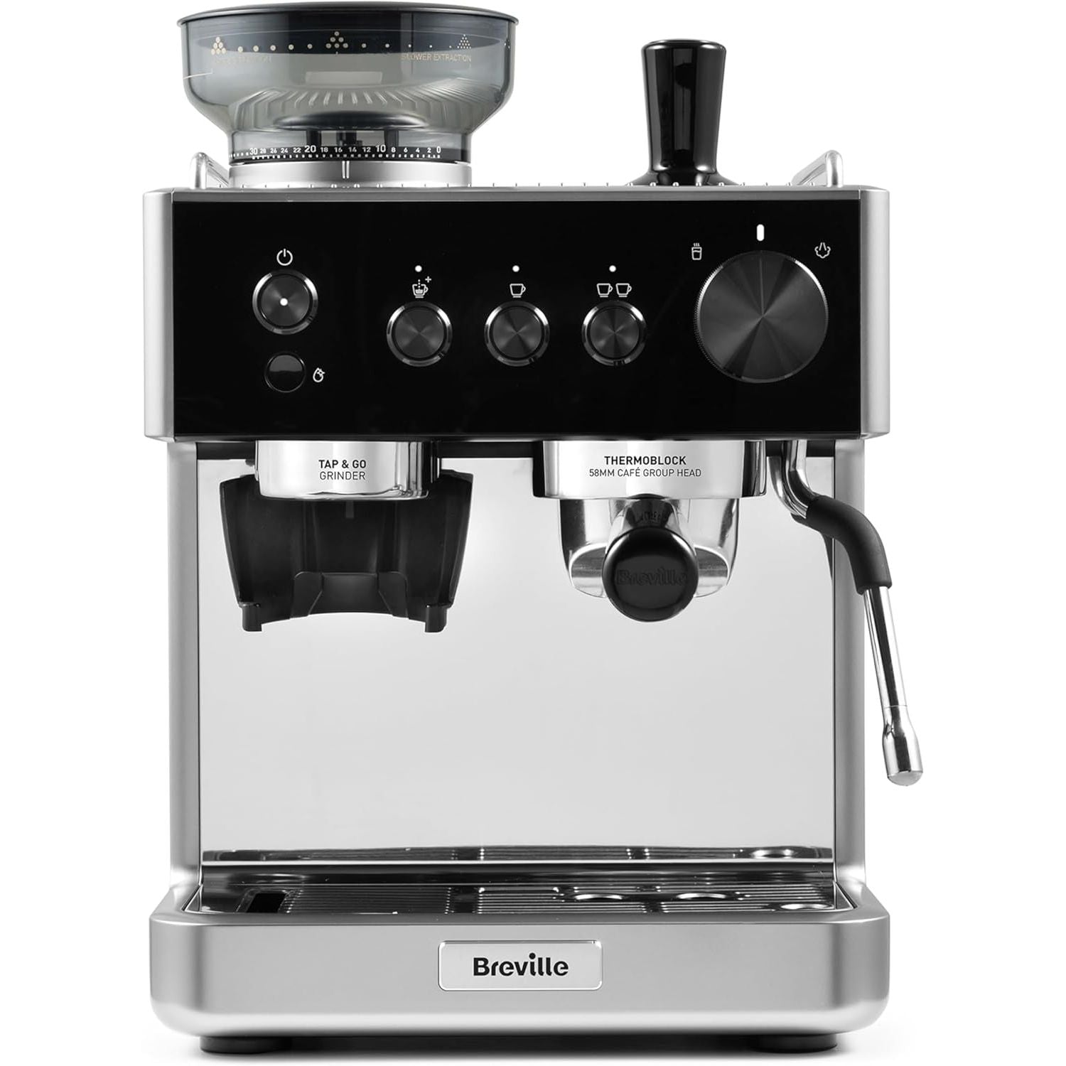 Buy Breville,Breville Barista Classic VCF186 Espresso Machine Black & Silver – Bean to Cup Coffee Maker with Integrated Grinder, Milk Frother, 15-Bar Pump & 58mm Portafilter - Gadcet UK | UK | London | Scotland | Wales| Near Me | Cheap | Pay In 3 | Coffee Makers & Espresso Machines