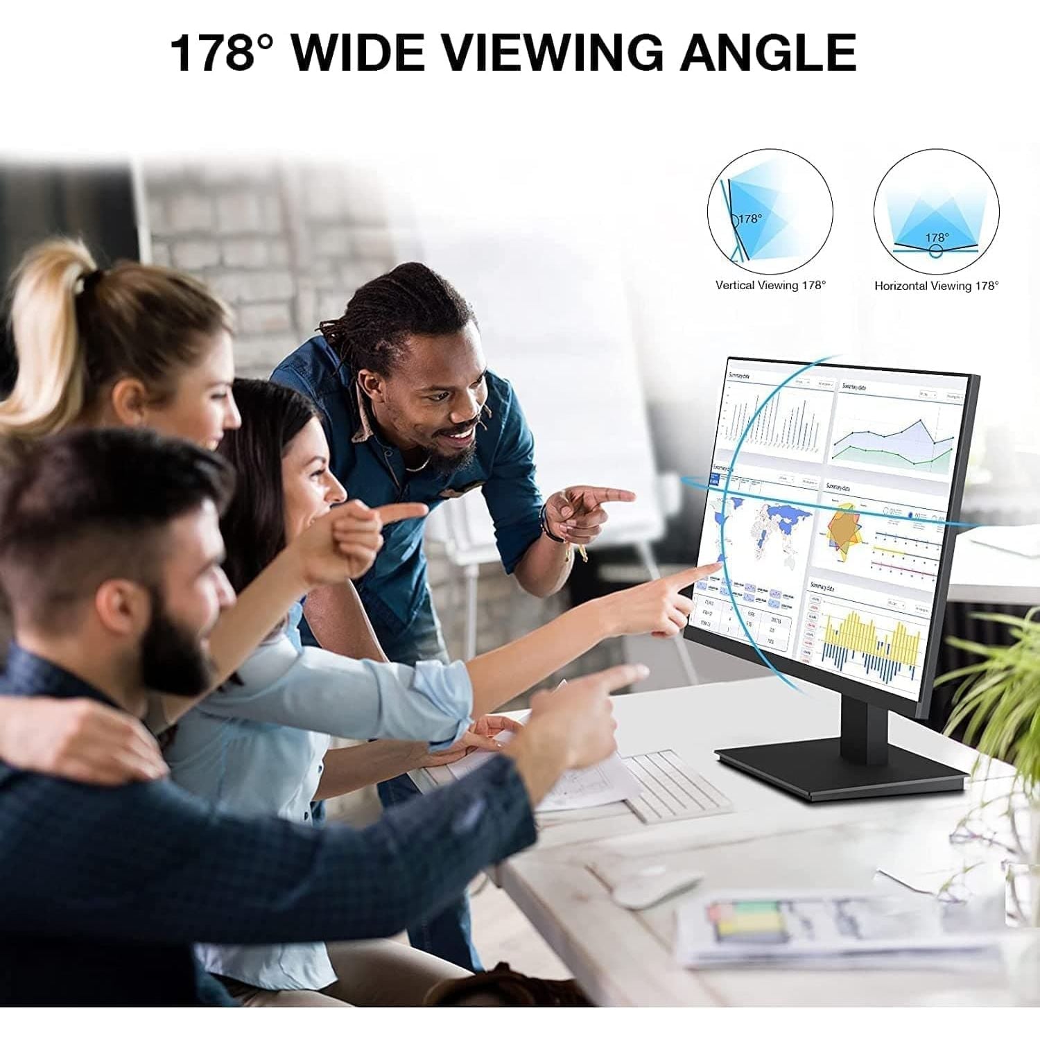 Buy KooRui,KOORUI 22 Inch Business Computer Monitor, FHD 1080p 75hz Desktop Monitor, Ultra Thin Eye Care Bezel HDMI VGA Ports LED Monitor for PC, Black - Gadcet.com | UK | London | Scotland | Wales| Ireland | Near Me | Cheap | Pay In 3 | Computer Monitors