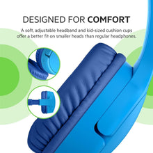 Buy Belkin,Belkin SoundForm Mini Kids Wireless Headphones with Built in Microphone, On Ear Headsets Girls and Boys For Online Learning, School, Travel Compatible with iPhones, iPads, Galaxy and more - Blue - Gadcet UK | UK | London | Scotland | Wales| Near Me | Cheap | Pay In 3 | Headphones & Headsets