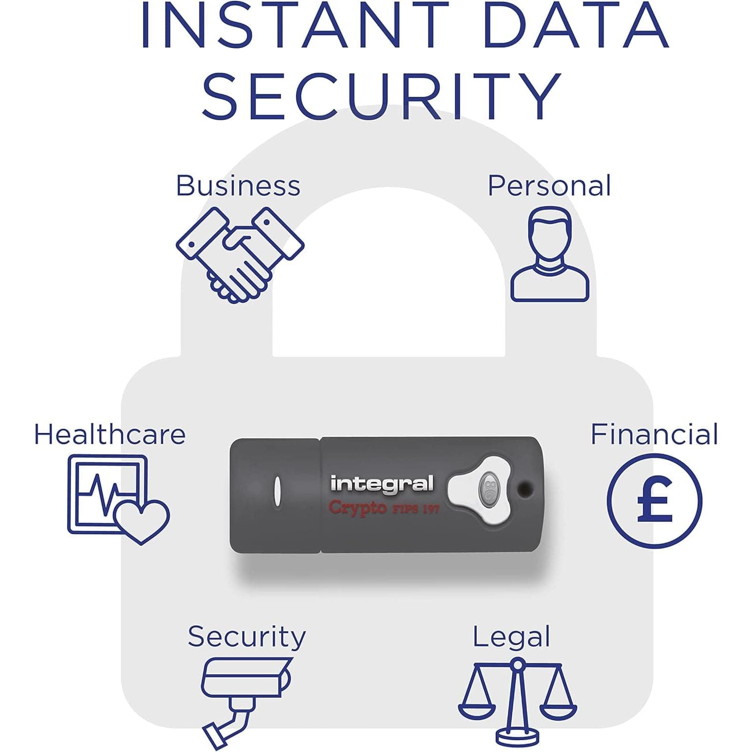 Buy Integral,Integral 8GB Crypto-197 256-Bit Hardware Encrypted 3.0 USB Secure Flash Memory Drive - Certified to FIPS 197, Brute-Force Password Attack Protection & Rugged Double-layer Waterproof Design - Gadcet UK | UK | London | Scotland | Wales| Ireland | Near Me | Cheap | Pay In 3 | Computer Accessories