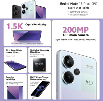Buy Xiaomi,Xiaomi Redmi Note 13 Pro+ 5G 512GB - Midnight Black - Gadcet UK | UK | London | Scotland | Wales| Near Me | Cheap | Pay In 3 | Unlocked Mobile Phones
