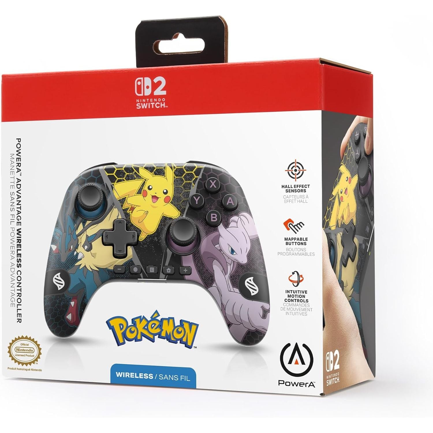 Buy Nintendo,PowerA Advantage Wireless Controller for Nintendo Switch 2 - Pokémon: Mega Evolutions, Officially Licensed, Hall Effects, Mappable Buttons, Pro Controller, C Button, Motion Controls - Gadcet UK | UK | London | Scotland | Wales| Near Me | Cheap | Pay In 3 | Portable Game Console Controller