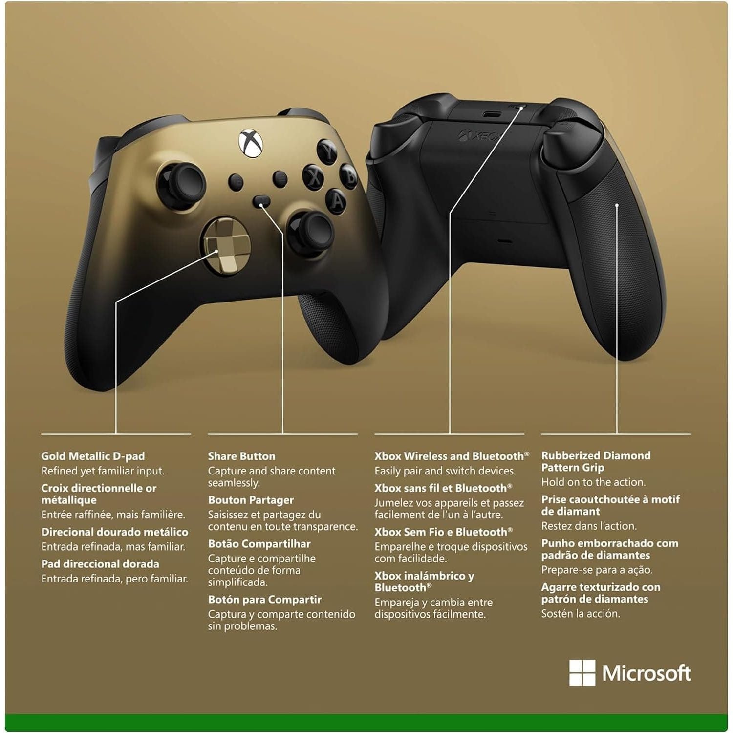 Buy Microsoft,Microsoft Xbox Series X & S Wireless Controller - Gold Shadow - Gadcet UK | UK | London | Scotland | Wales| Ireland | Near Me | Cheap | Pay In 3 | Video Game Console Accessories