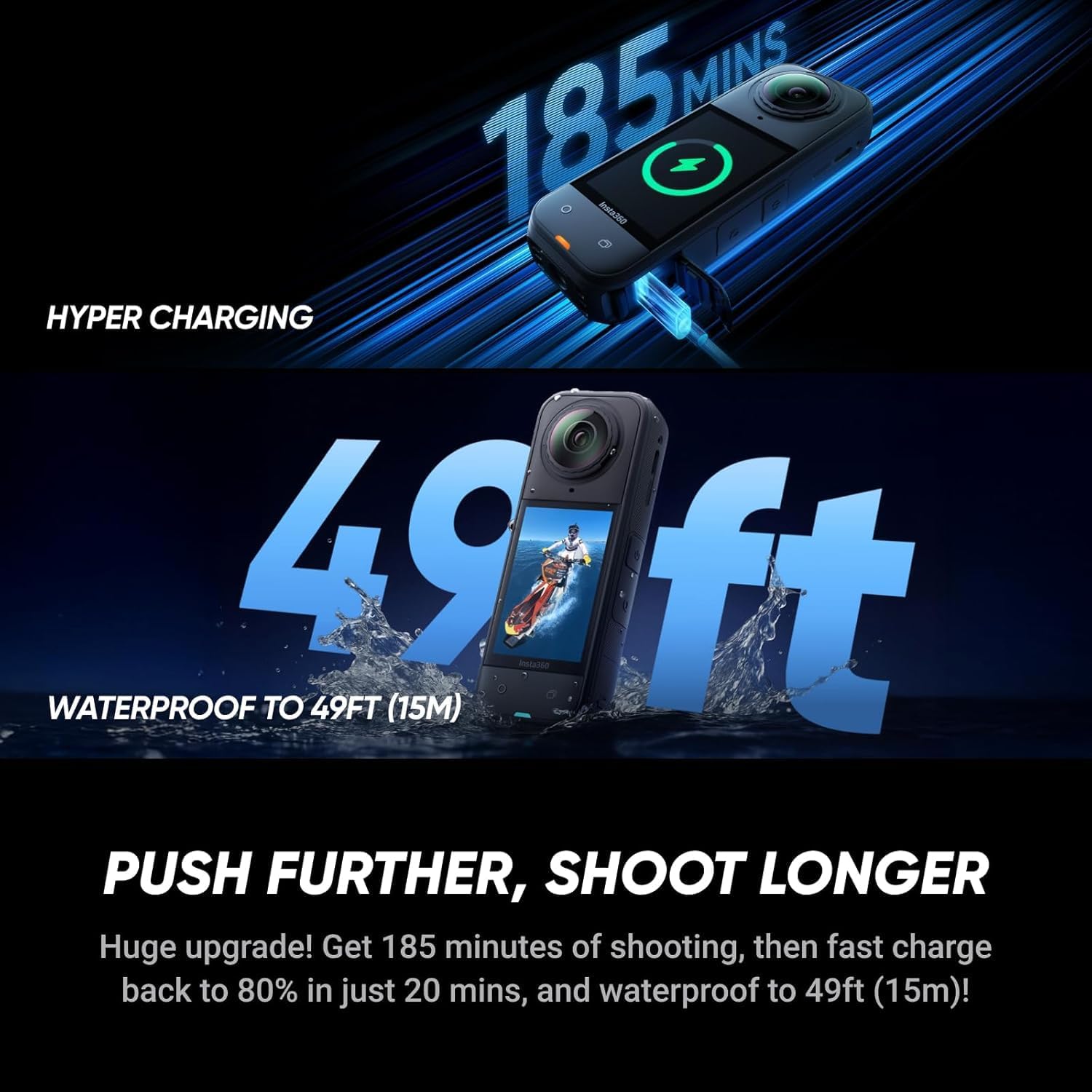 Buy Insta360,Insta360 X5 Waterproof 8K 360° Action Camera – Low Light, Invisible Selfie Stick, Stabilization, 3-Hour Battery - Gadcet UK | UK | London | Scotland | Wales| Near Me | Cheap | Pay In 3 | Action Digital Cameras
